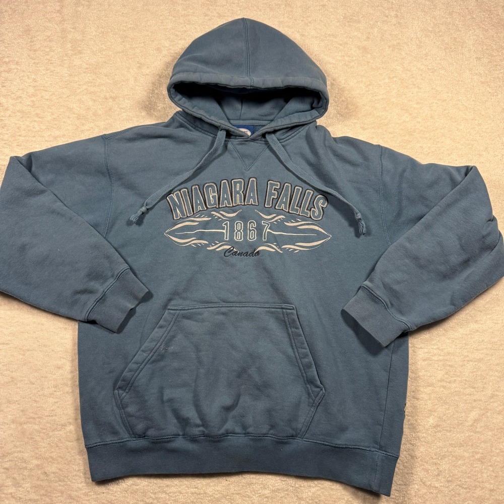 Passport Niagara Falls 1867 Canada Maple Leaf Graphic Hoodie Sweatshirt Size S/P